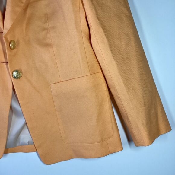 J Crew Helena in stretch linen blend Costal sunset bright orange Size 2 - Picture 7 of 16